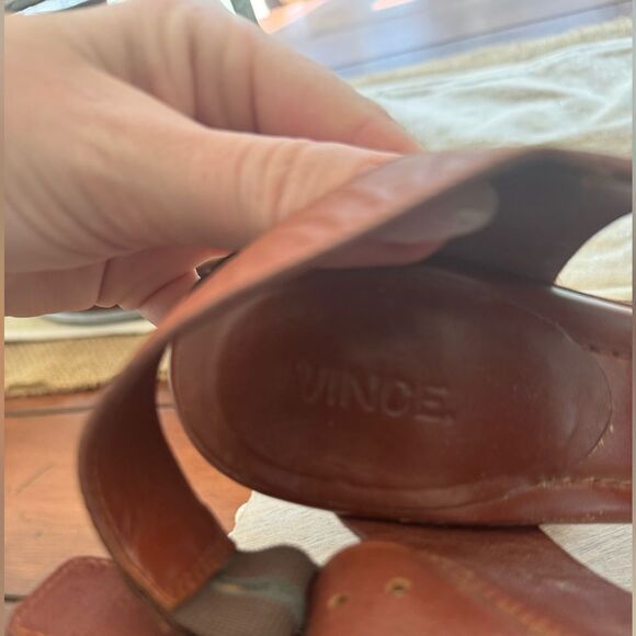 Vince Brown Platform Sandals with Chunky Heel size 8 with box and bag - Picture 9 of 17
